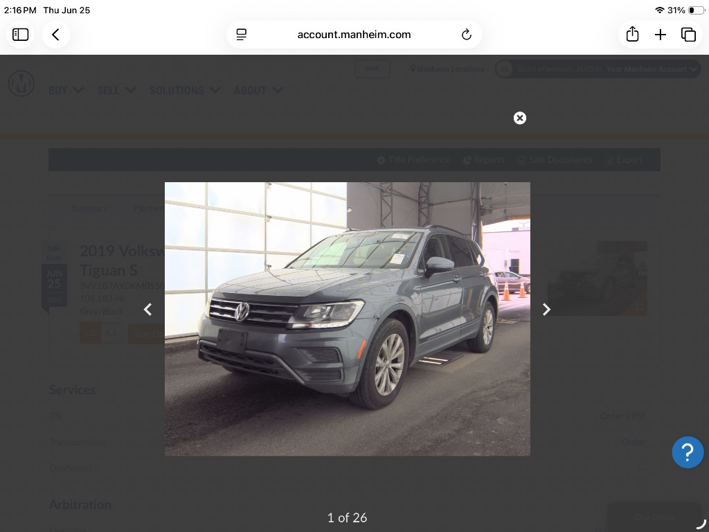 2019 Volkswagen Tiguan 2.0T S's photo